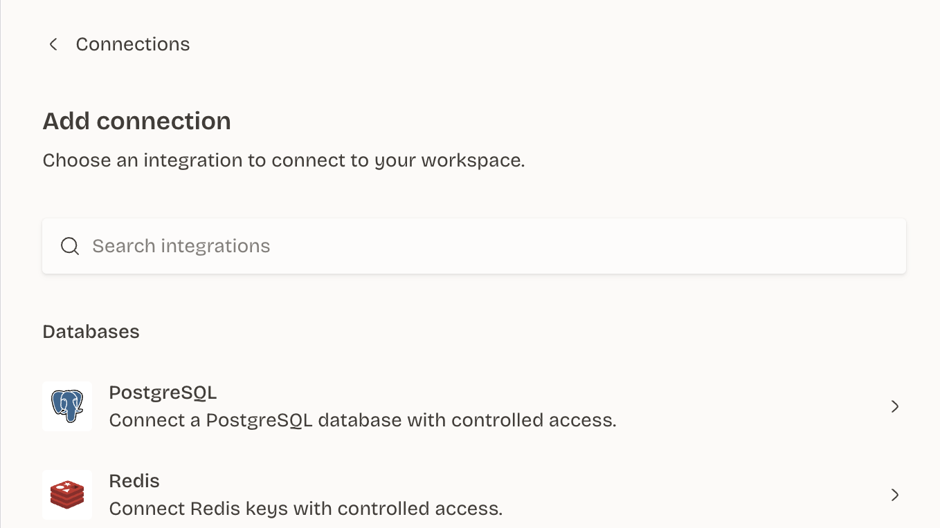 Hivy connection catalog with databases and company integrations